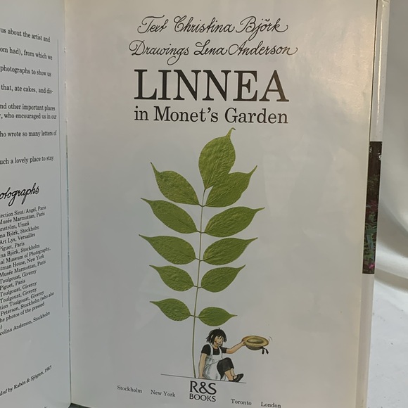 Linnea in Monets Garden Anderson Bjork Hardcover Dust Jacket - Picture 5 of 8